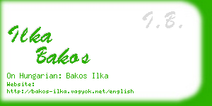 ilka bakos business card